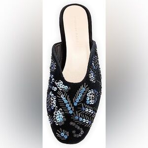 Loeffler Randall Black and Blue Embellished Flats size 36.5